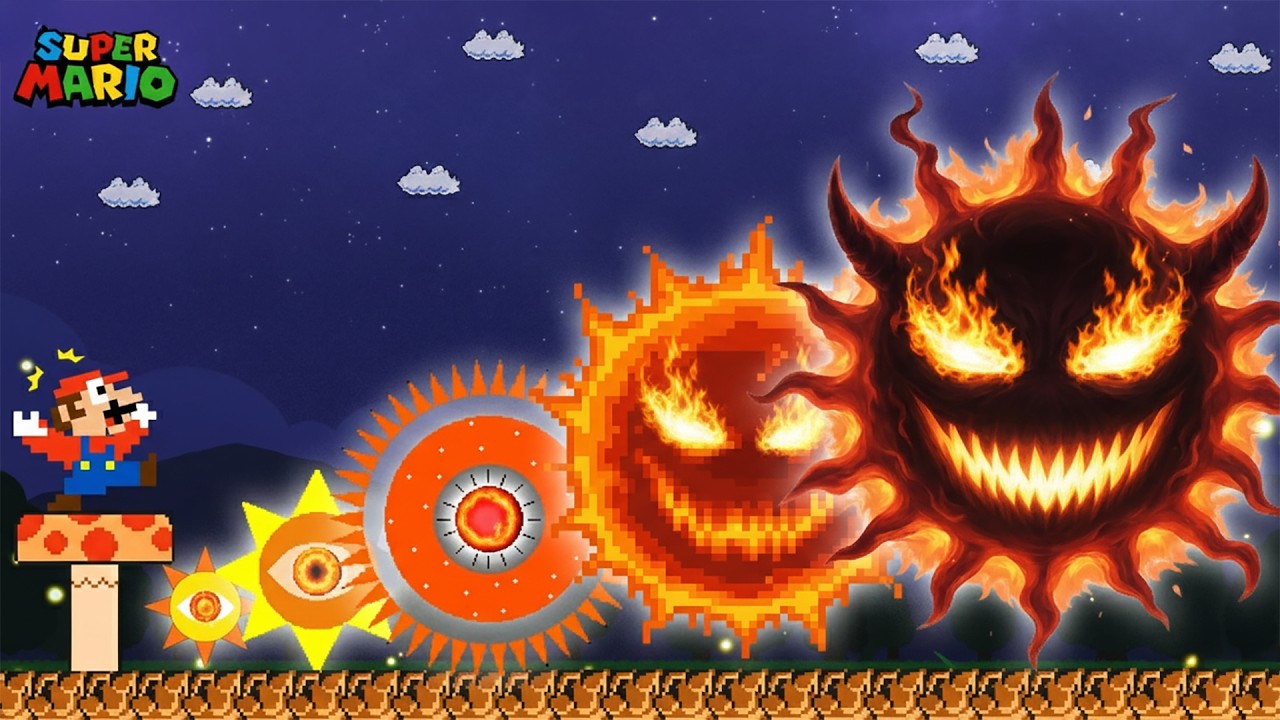 Mario vs Suika | Mario Escapes Mr.Sun’s Burning Trap - CRYING WON’T SAVE YOU!