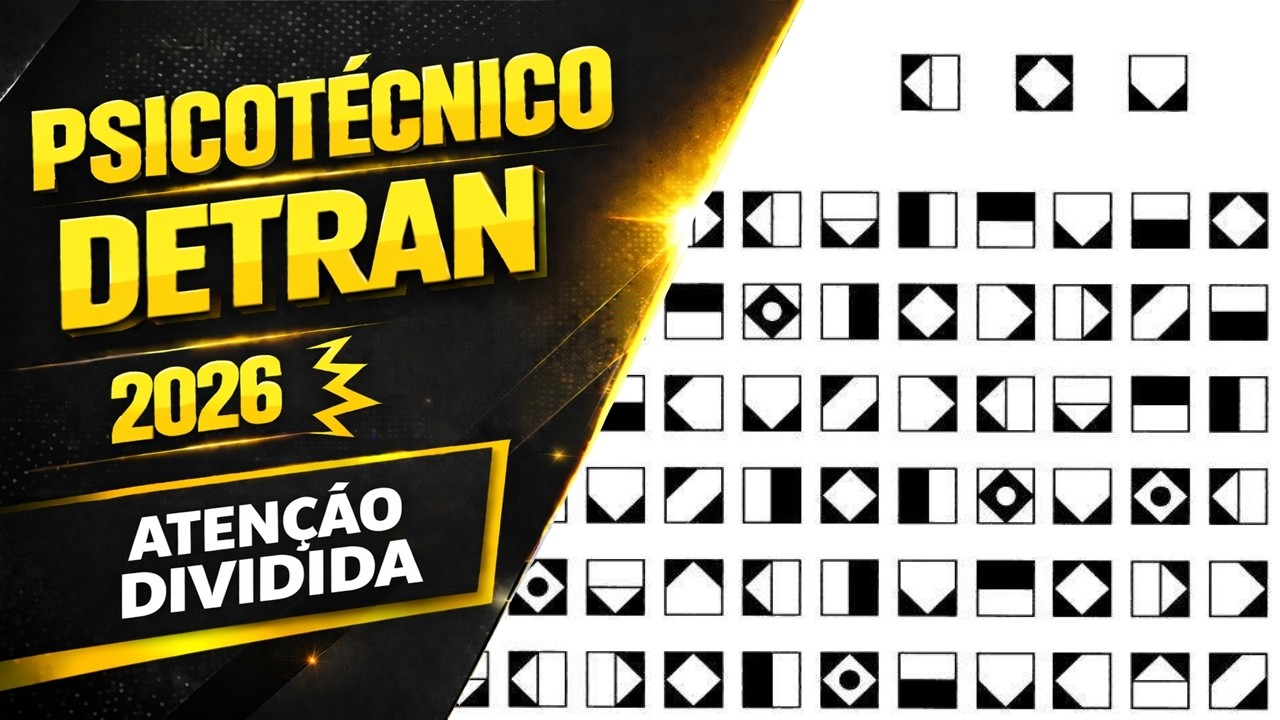 PSICOTÉCNICO DO DETRAN 2026 - COMO PASSAR NO TESTE  DE ATENÇÃO DIVIDIDA (BPA)