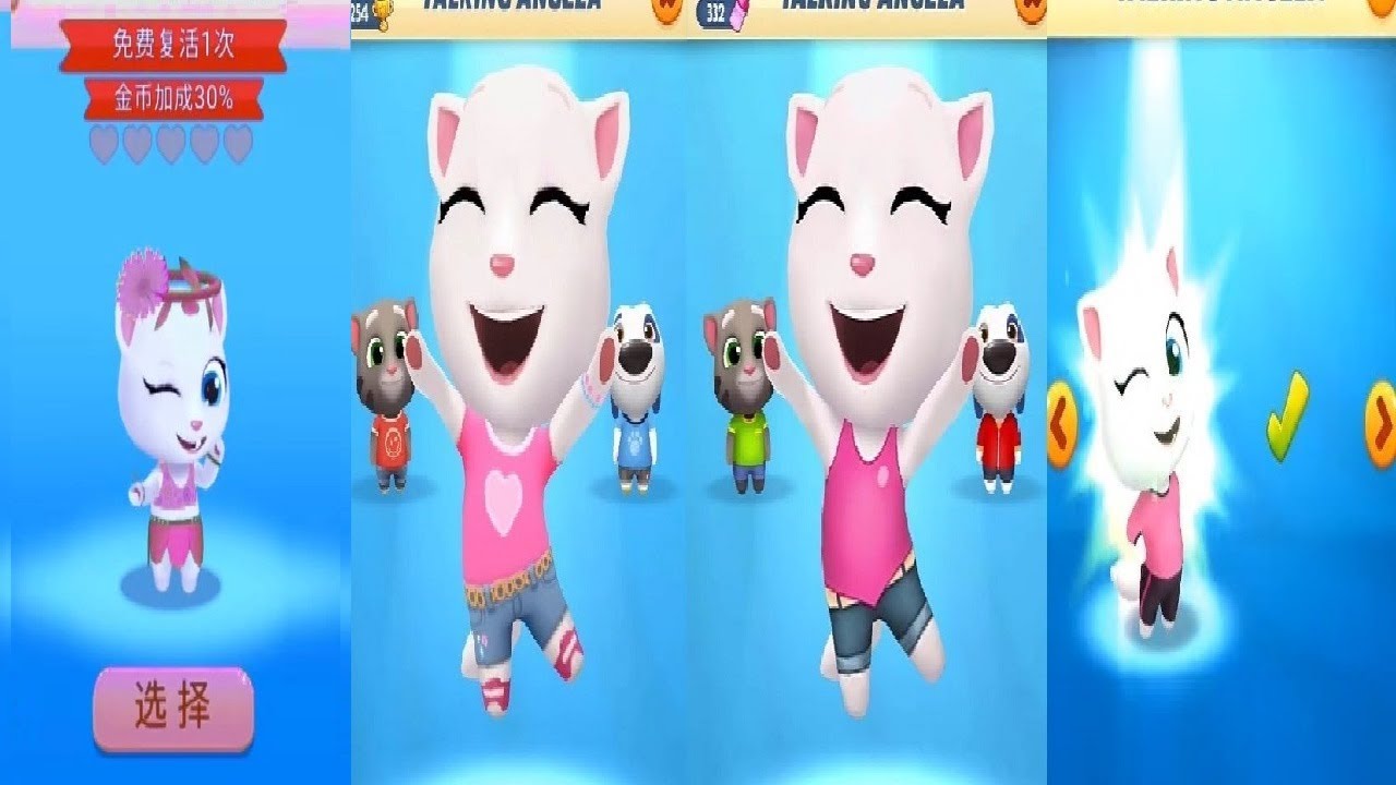 Talking Tom Jetski 3 VS Talking Tom Gold Run First Version Lava Escape Angela Old VS New outfit