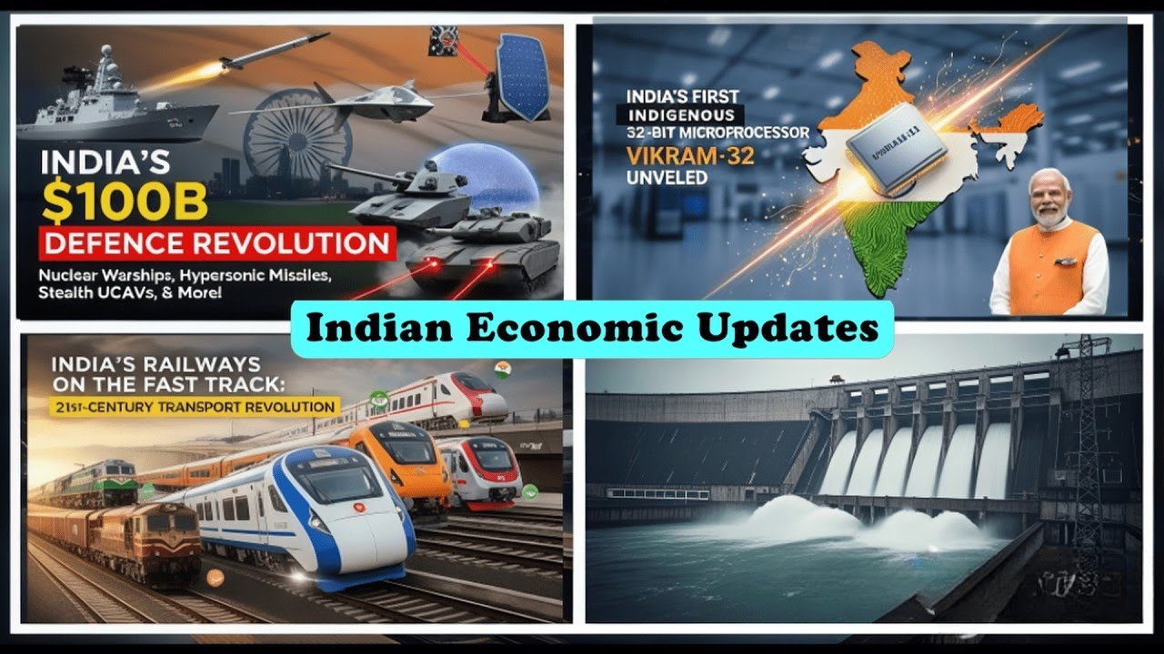 India’s $100B Defence Roadmap, Vikram-32 Chip, Vande Bharat, Bullet Train, Northeast Hydropower
