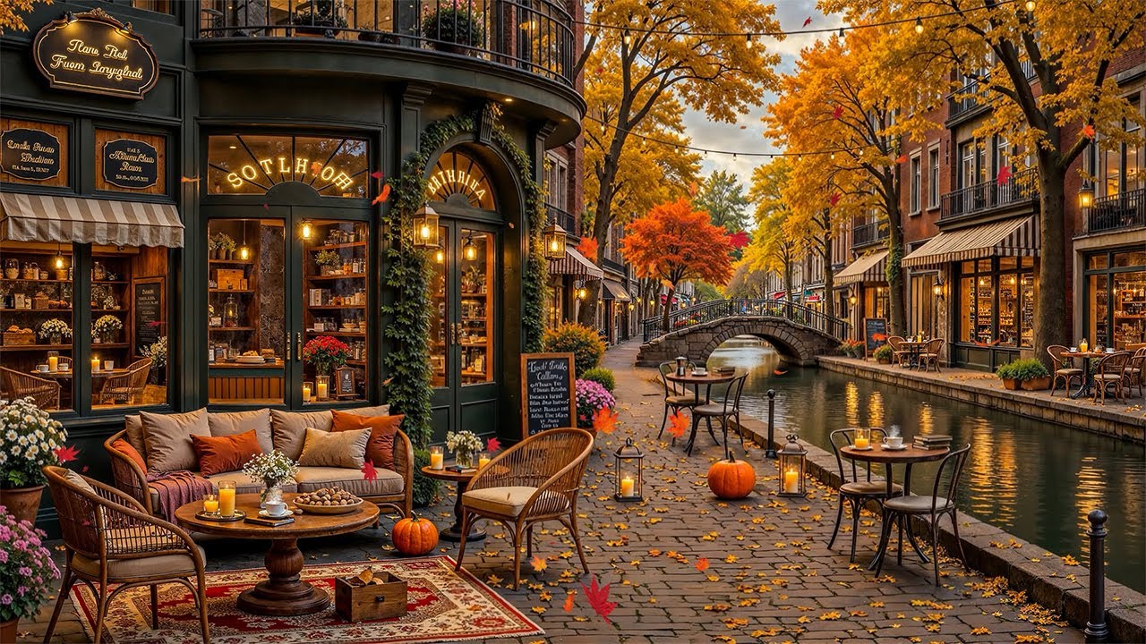 Jazz Relaxing Music at Cozy Fall Coffee Shop Ambience 🍂 Deep & Slow Jazz Instrumental Music for Work