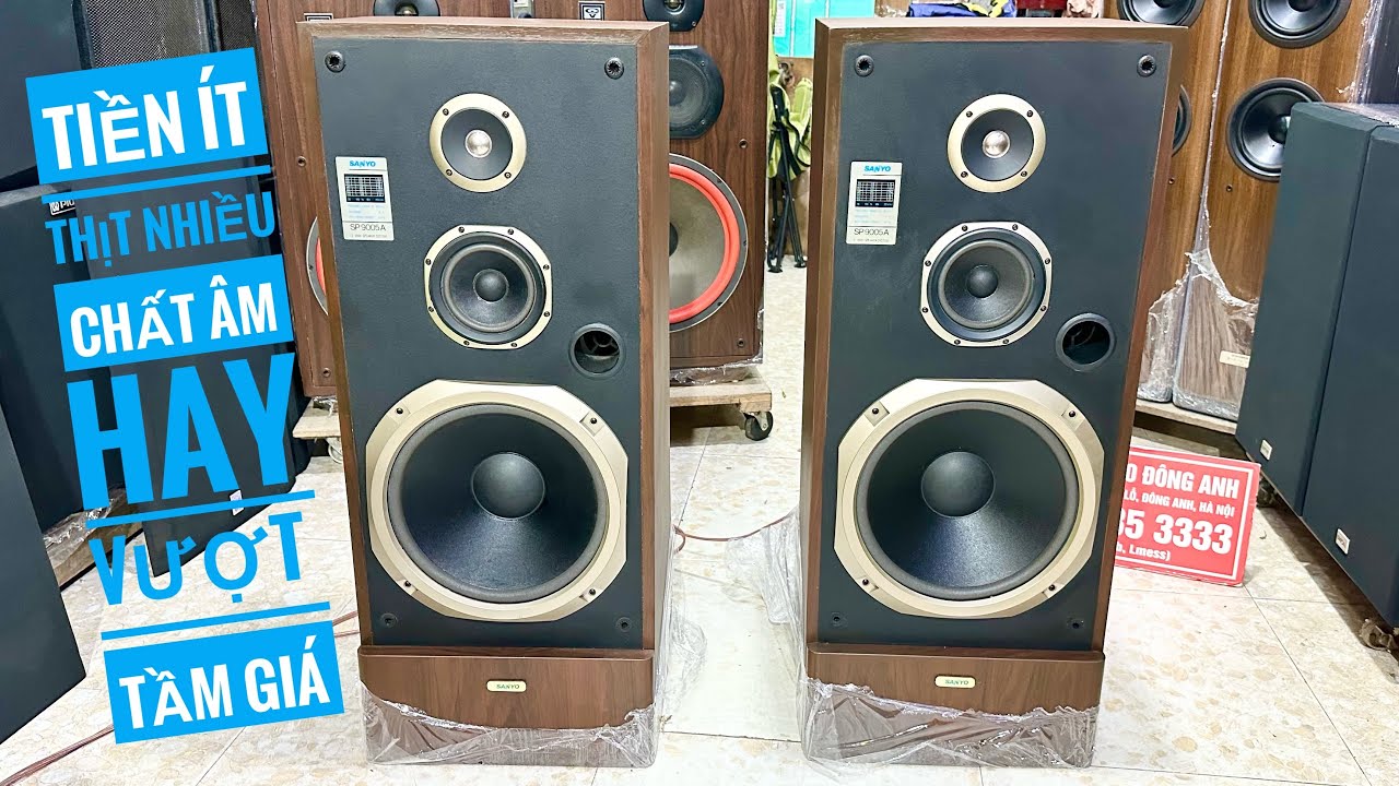 Loa Sanyo Sp9005A tiền ít thịt nhiều là đây chứ đâu,chơi đa thể loại nhạc,chất âm hay,Lh 0355353333