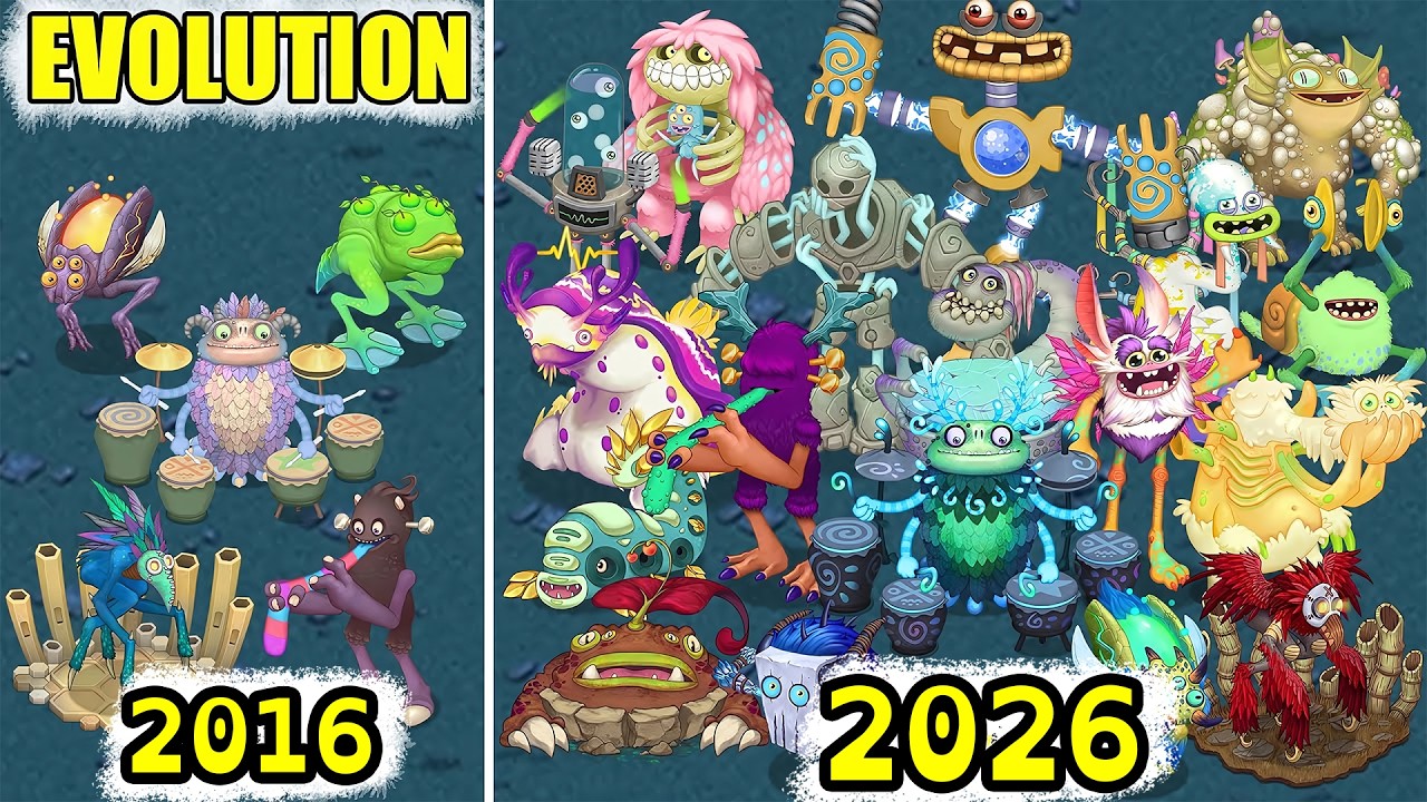 Wublin Island Evolution - Update 1-20 Full Songs | My Singing Monsters