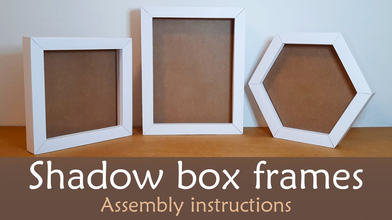 How to assemble a paper shadow box frame. Assembly instruction
