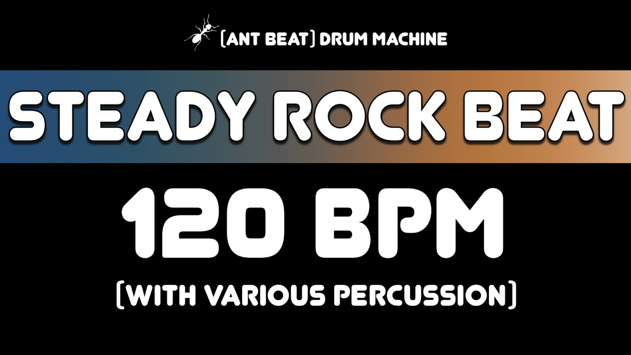 [ant beat] 120 bpm Steady Rock Drum Beat #DrumLoop #DrumTrack #JamTracks