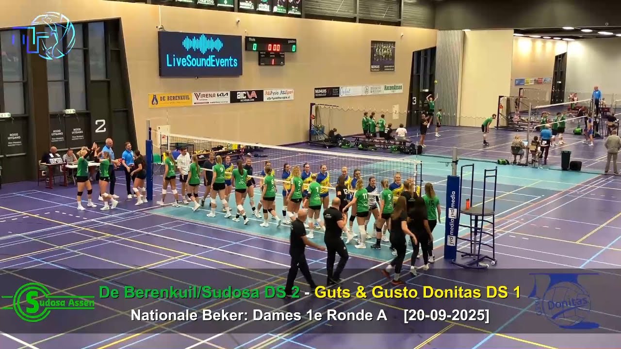 Volleybal Dames Nat. Beker 1e Ronde: De Berenkuil/Sudosa D2 - Guts & Gusto Donitas D1 [20-09-2025]