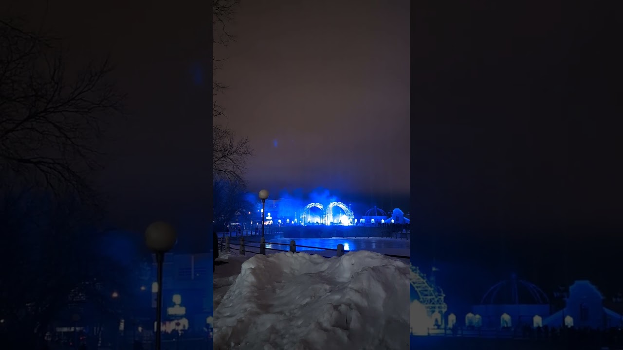 light show on Montcalm bridge in Gatineau Qu&eacute;bec