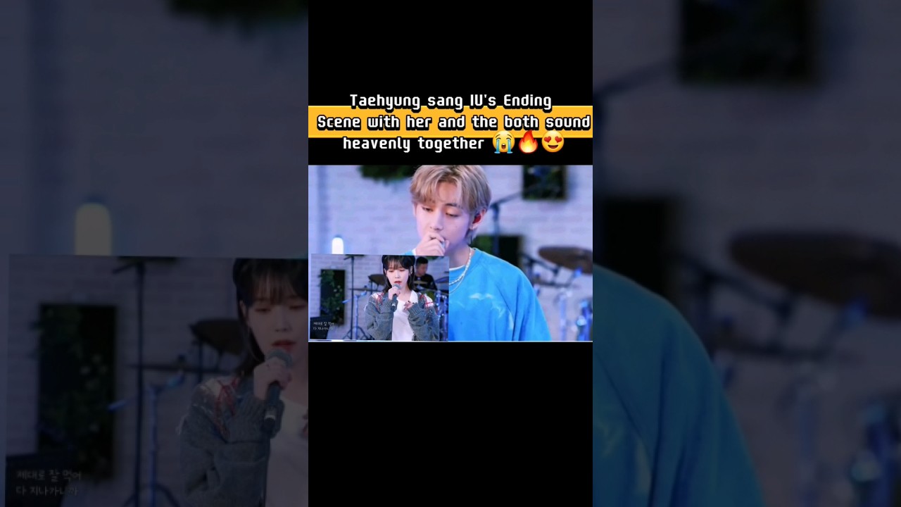 Taehyung sang with IU🔥 #shorts #btsv #iu #iupalette #taehyung #youtubeshorts