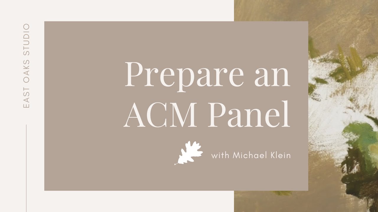 How To - Prepare an ACM panel with Michael Klein