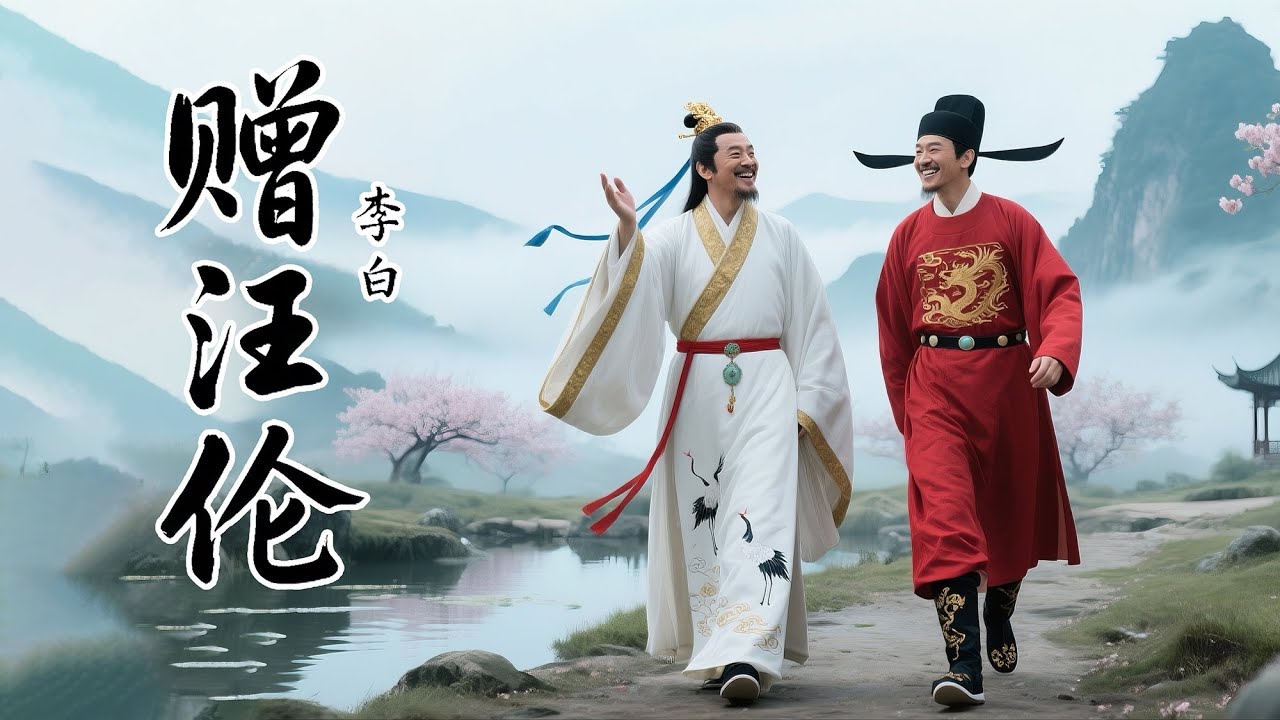 AI剧情短剧，复刻还原李白因“桃花劫”写下千古名诗《赠汪伦》