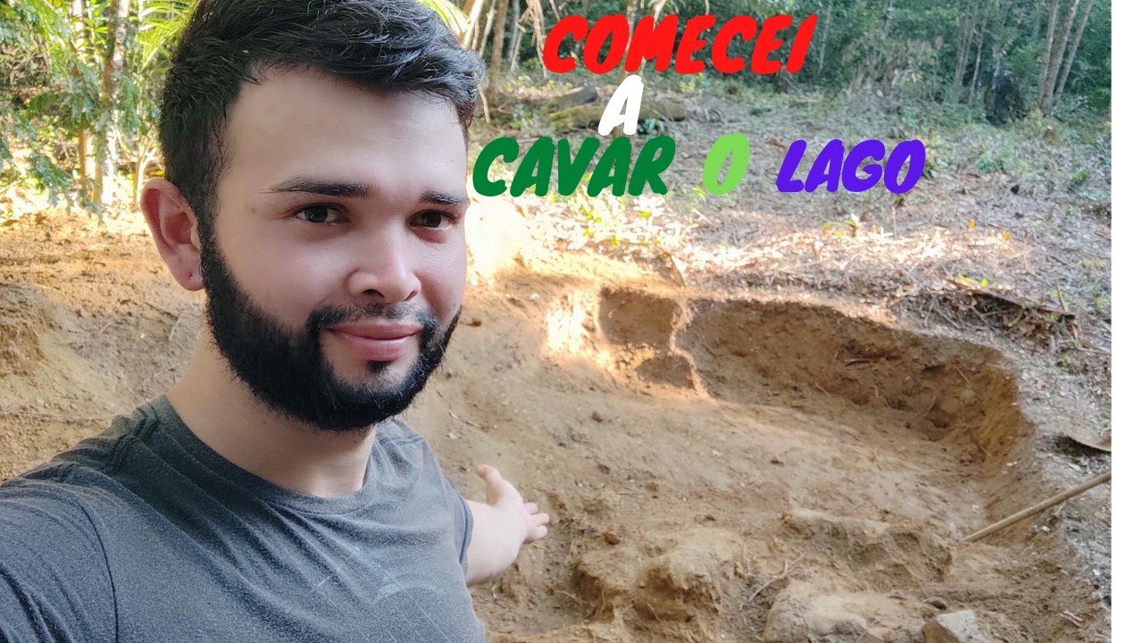 Comecei a cavar o lago com as próprias mãos 👐👈😁