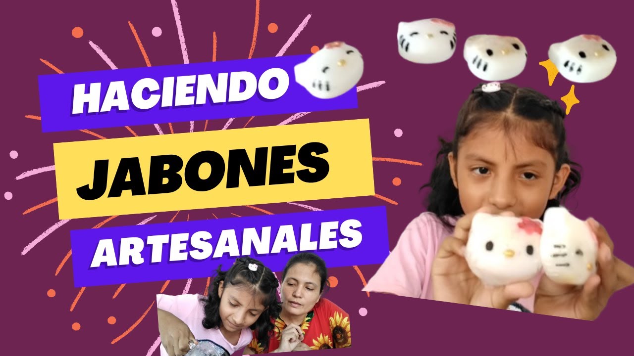 Haciendo jabones artesanales de  HELLO KITTY