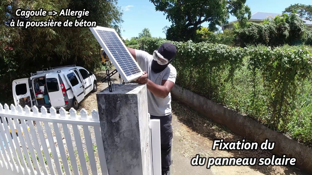 Motorisation de portail Elixo 500, alimentation solaire SOMFY