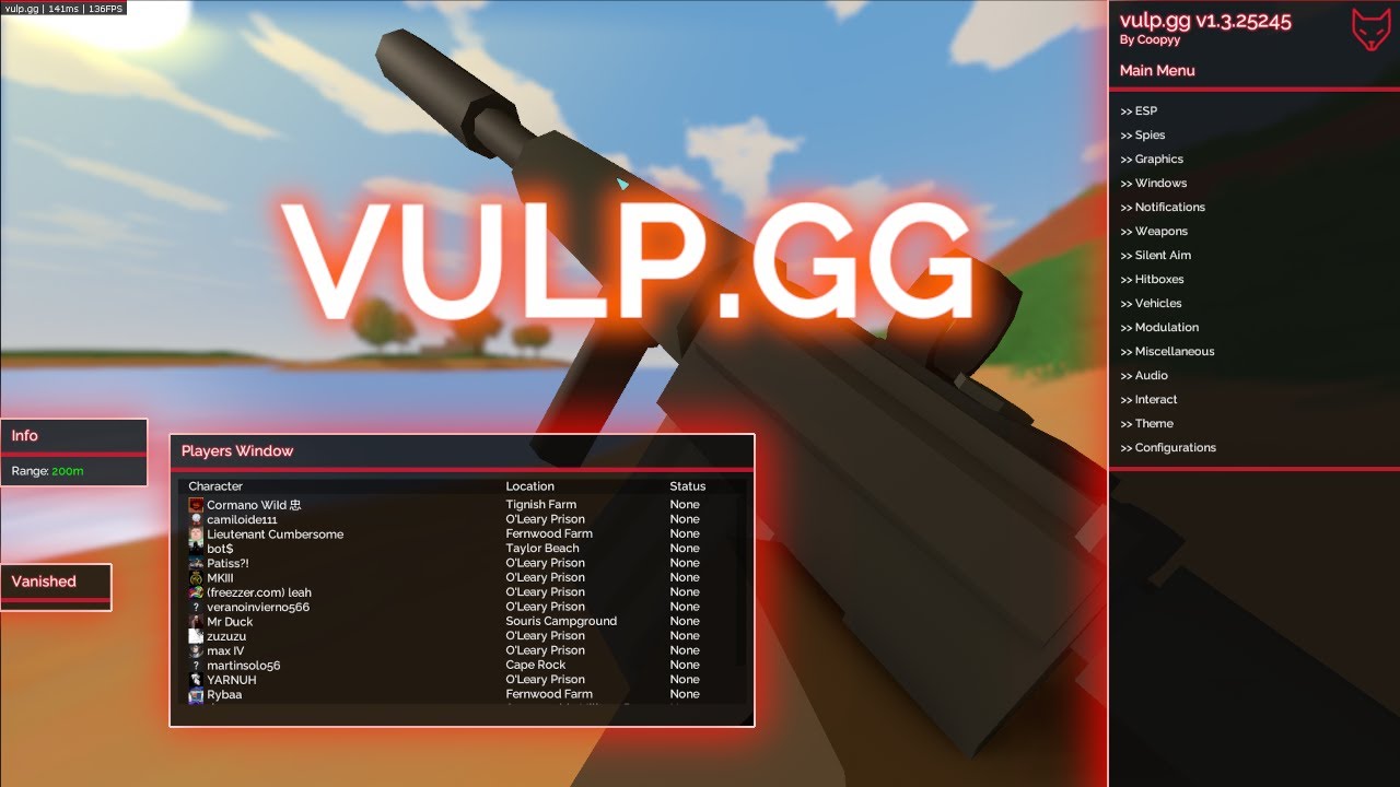 Unturned Cheating | VULP.GG | $15