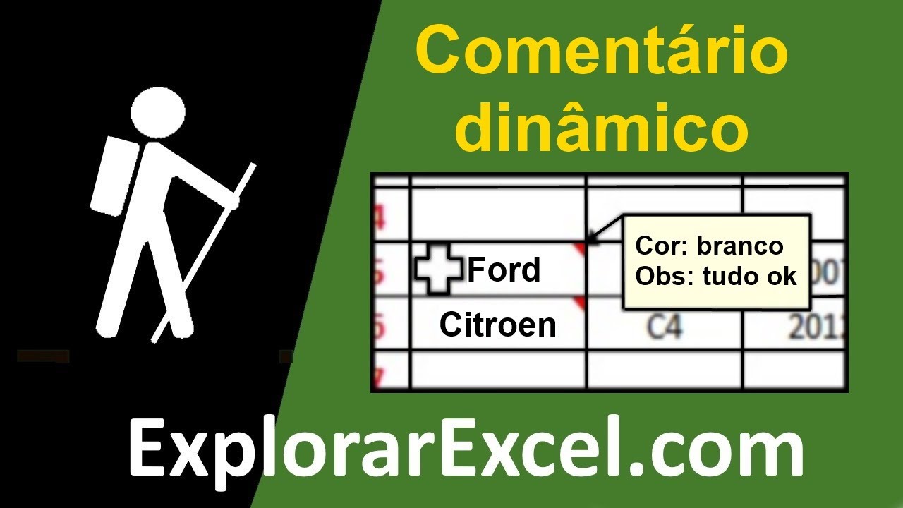 excel vba comentários dinâmicos e automáticos que se modificam sozinhos.