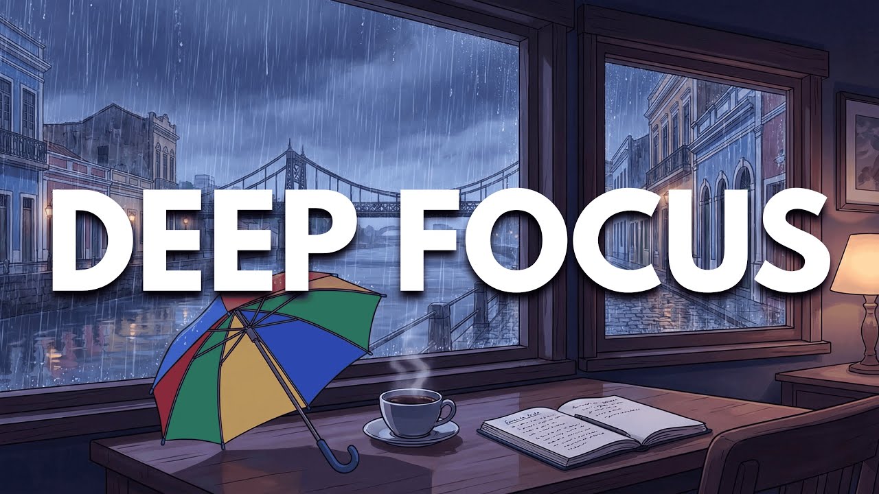 Heavy Rain in Brazil ☔ Dark Lofi Jazz for Deep Focus & Sleep [Recife]