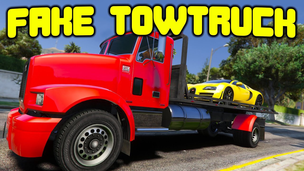Угон автомобилей в роли водителя эвакуатора в GTA 5 RP