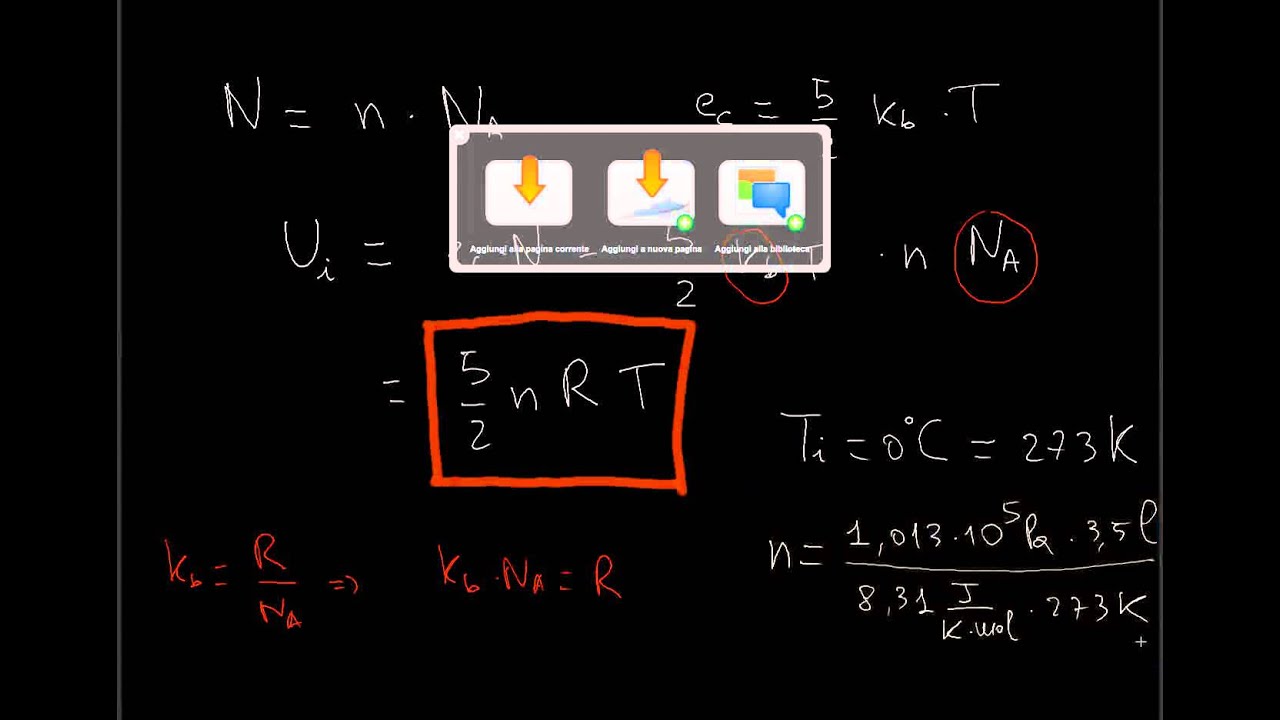 FISICA: esercizi sull'energia interna di un gas perfetto, parte 1