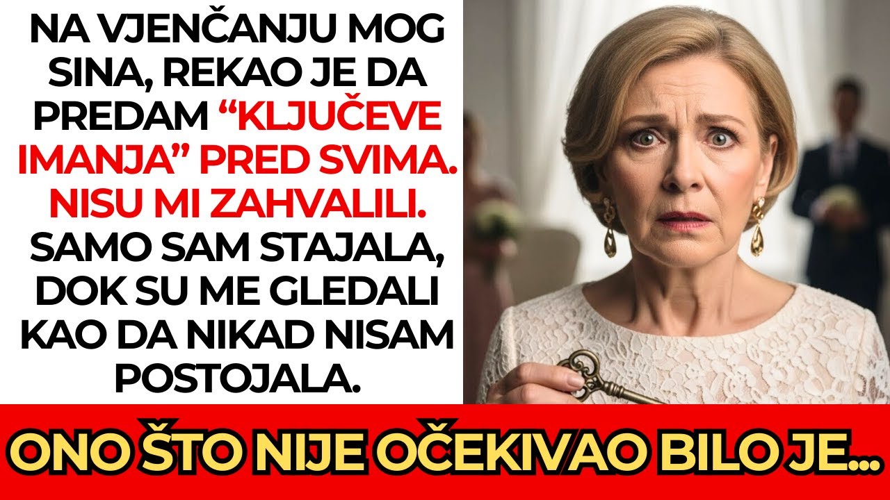Na vjenčanju mog sina, naredio mi je da pred svima predam ključeve imanja 🔑… 😳
