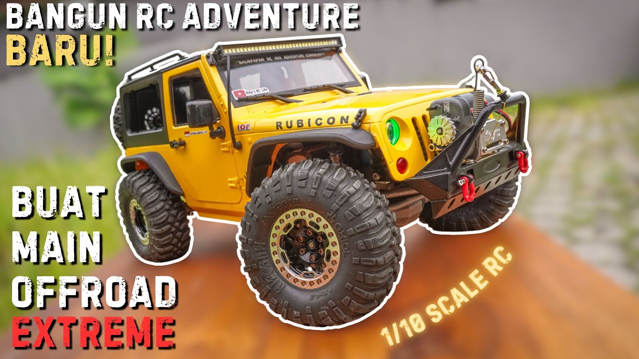 Rakit RC Adventure Skala 1/10 Baru | Jeep JK Rubicon 275mm Basic SCX10
