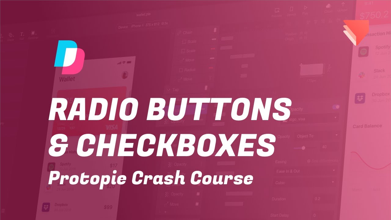 Protopie Crash Course ( 2020 ) : Checkboxes & Radiobuttons p6