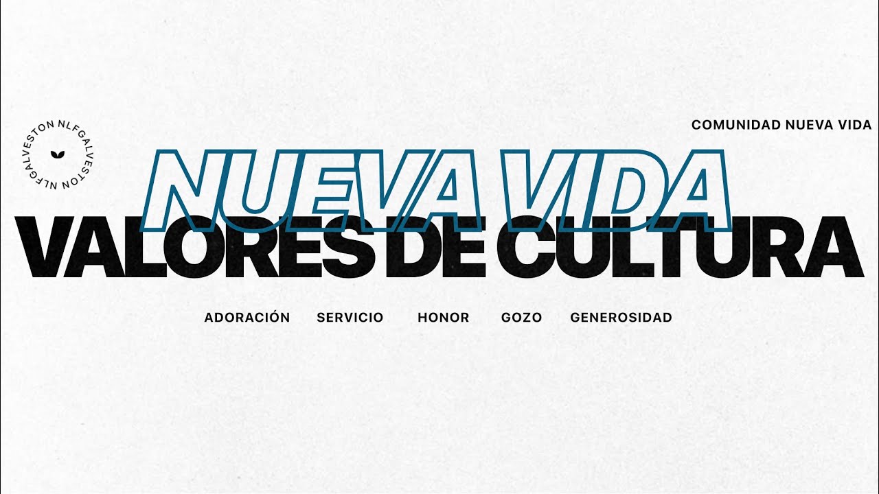 Nueva Vida Valores de Cultura || Semana 1 || Pastor David Gomez