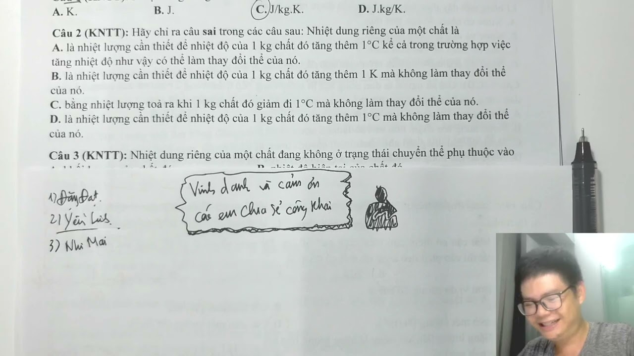[Vật lý 12 - SGK mới] Chữa bài tập nhiệt dung riêng
