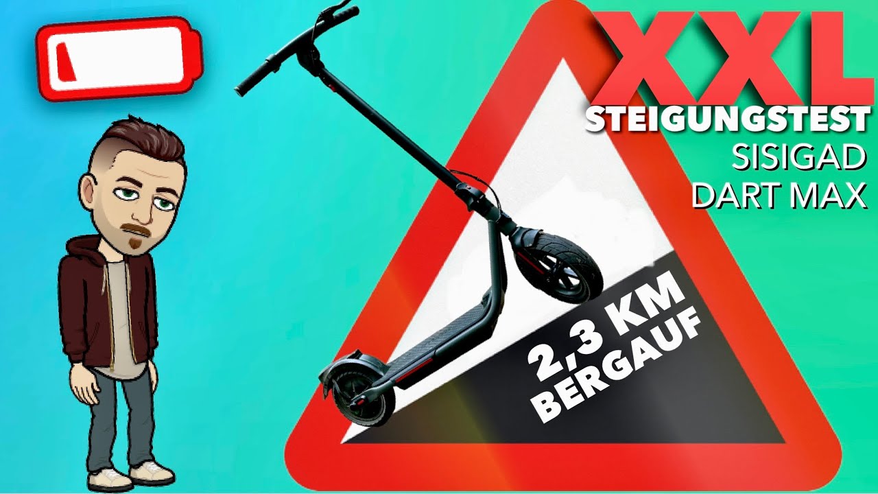 Enttäuschung beim XXL Steigungstest mit dem SISIGAD DART Max E- Scooter :-/