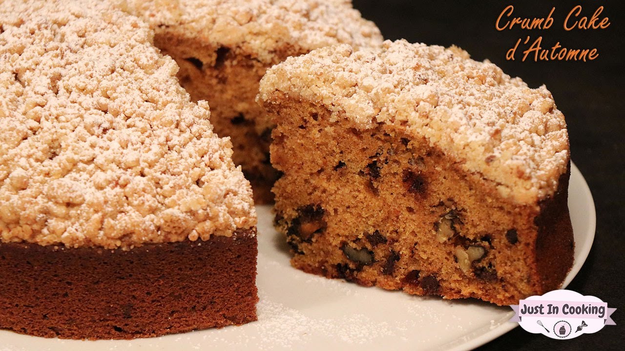Recette de Crumb Cake d'Automne à la Courge Butternut, aux Pépites de Chocolat et aux Noix