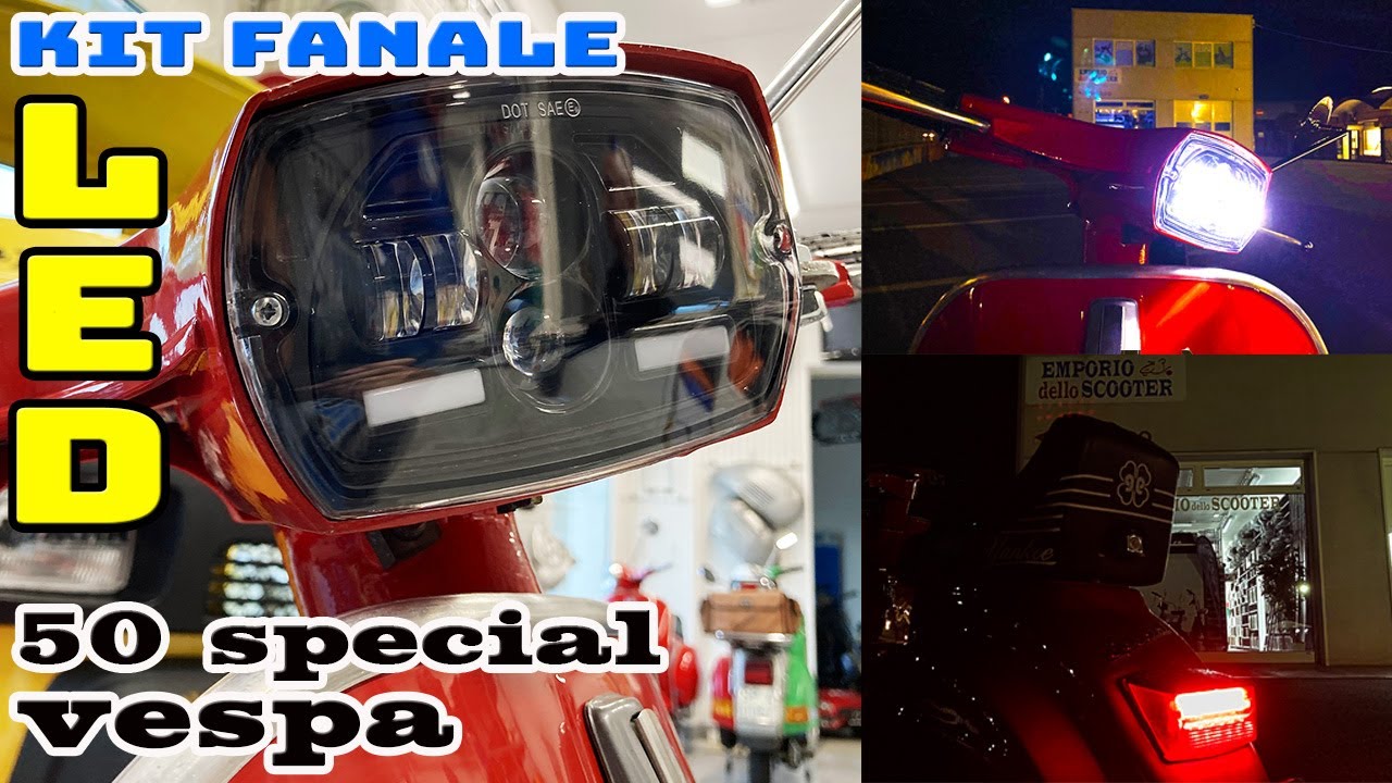 ⚡ KIT FANALE LED VESPA 50 Special ⚡- Vediamolo