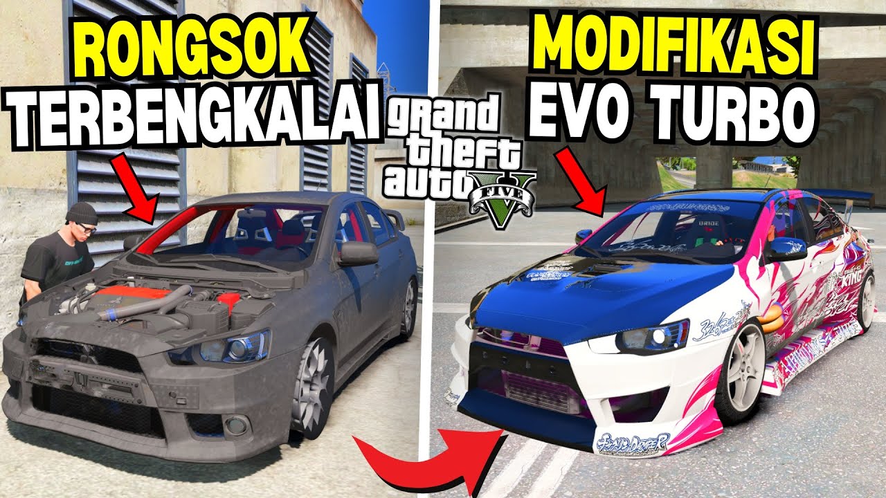 Aku Menemukan Mobil JDM Langka Evo Rongsok Terbengkalai di Kota - GTA 5 MOD