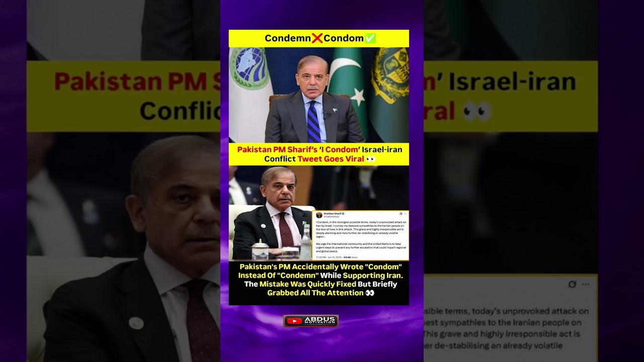 Pakistan PM&rsquo;s &lsquo;condom&rsquo; typo goes viral during Iran support tweet