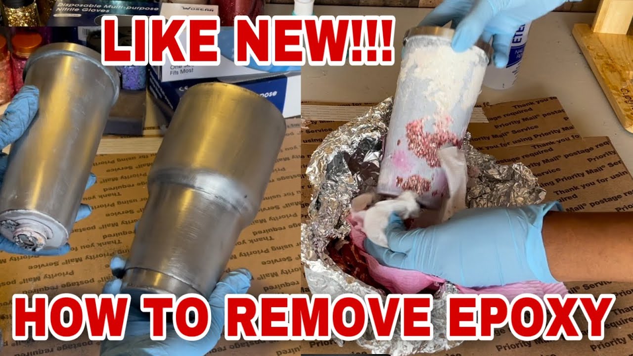 How to Remove Epoxy, Glitter and Waterslides from your Tumblers (EASY Tutorial)
