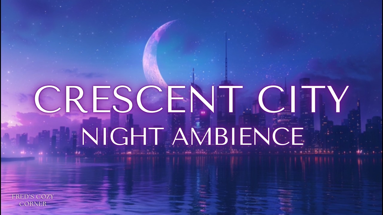Crescent City Night Ambience 🌙 3 Hours of Dark Urban Fantasy | Reading & Study