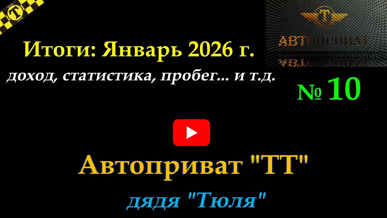 такси Киев. № 10 дядя Тюля. Итоги, январь 2026г #такси #гибридныйавтомобиль #automobile #новости