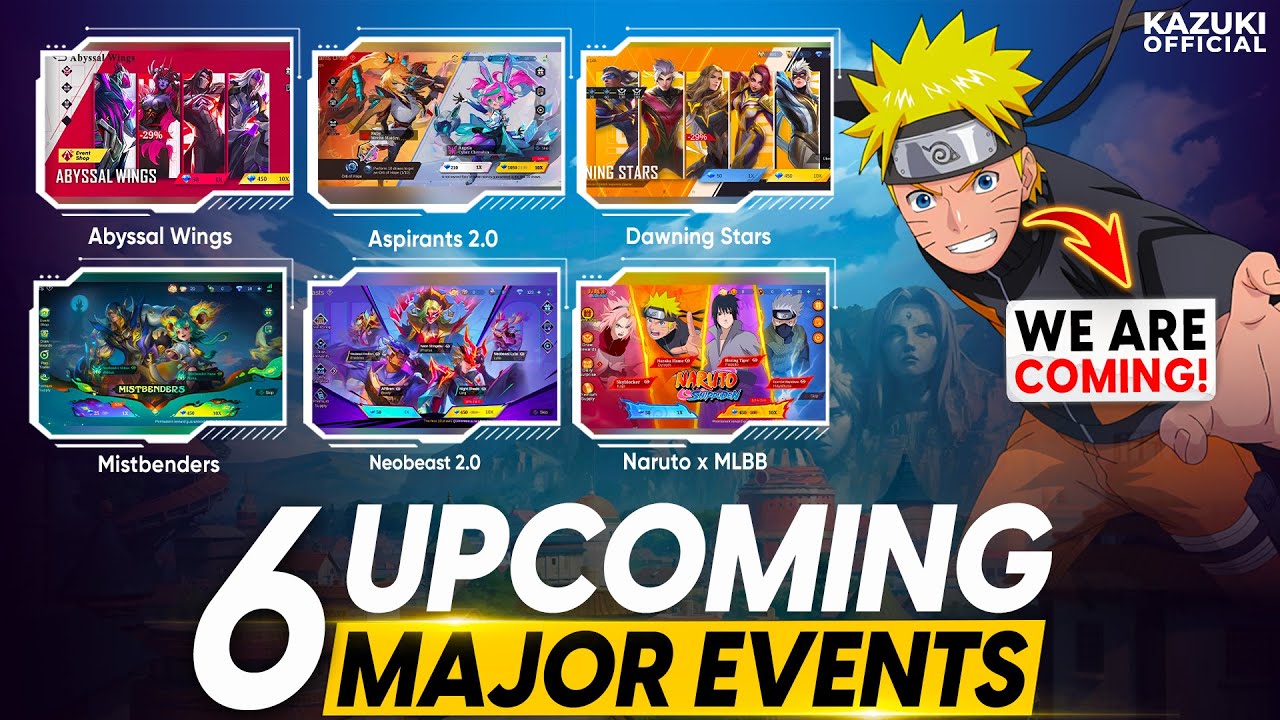 ALL 6 UPCOMING MAJOR EVENTS | NARUTO | DAWNING STAR | ASPIRANTS 2.0 | MISTBENDERS | ABYSSAL WINGS