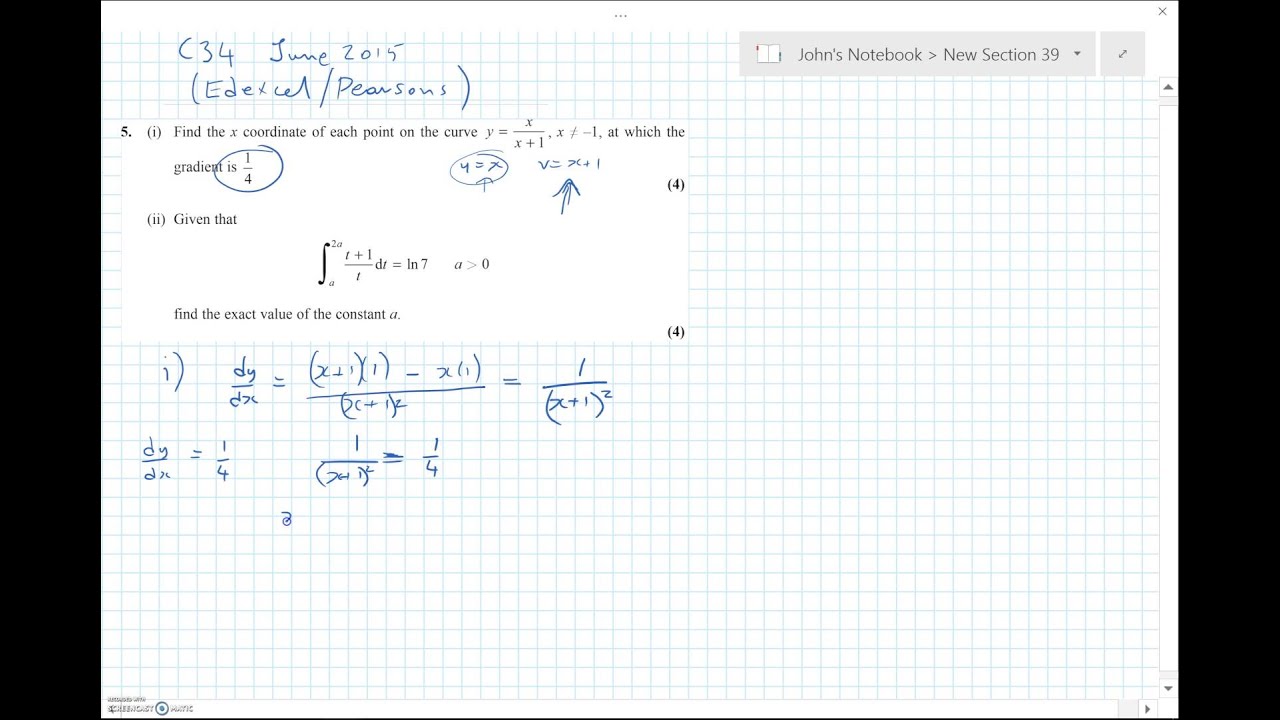 C34 Pearsons international June 2015 qu 4