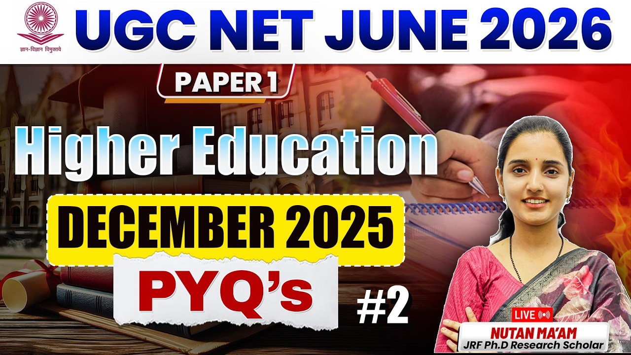 UGC NET June 2026 | Paper 1 Higher Education | December 2025 PYQs By Nutan Mam