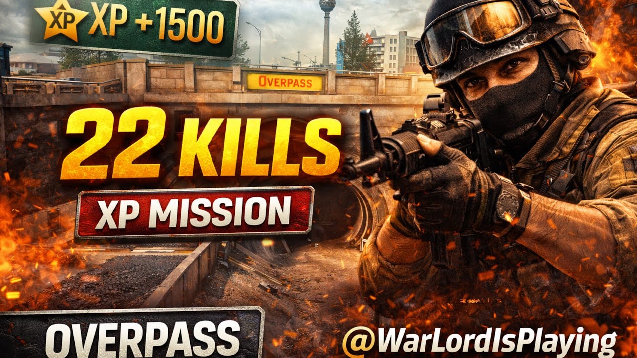 Counter Strike 2 | Overpass | XP Mission | 22 kills | @WarLordIsPlaying