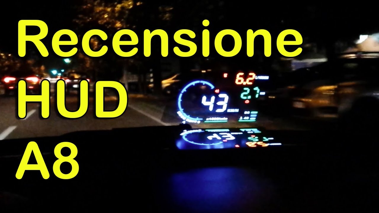 Proiettore parabrezza A8 HUD Head Up Display OBD2