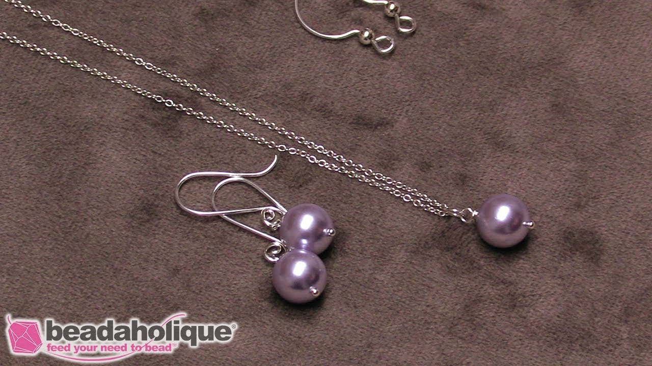 Quick, Easy & Elegant Wedding Jewelry: Bridesmaids Earring and Necklace Set with Swarovski Pearls