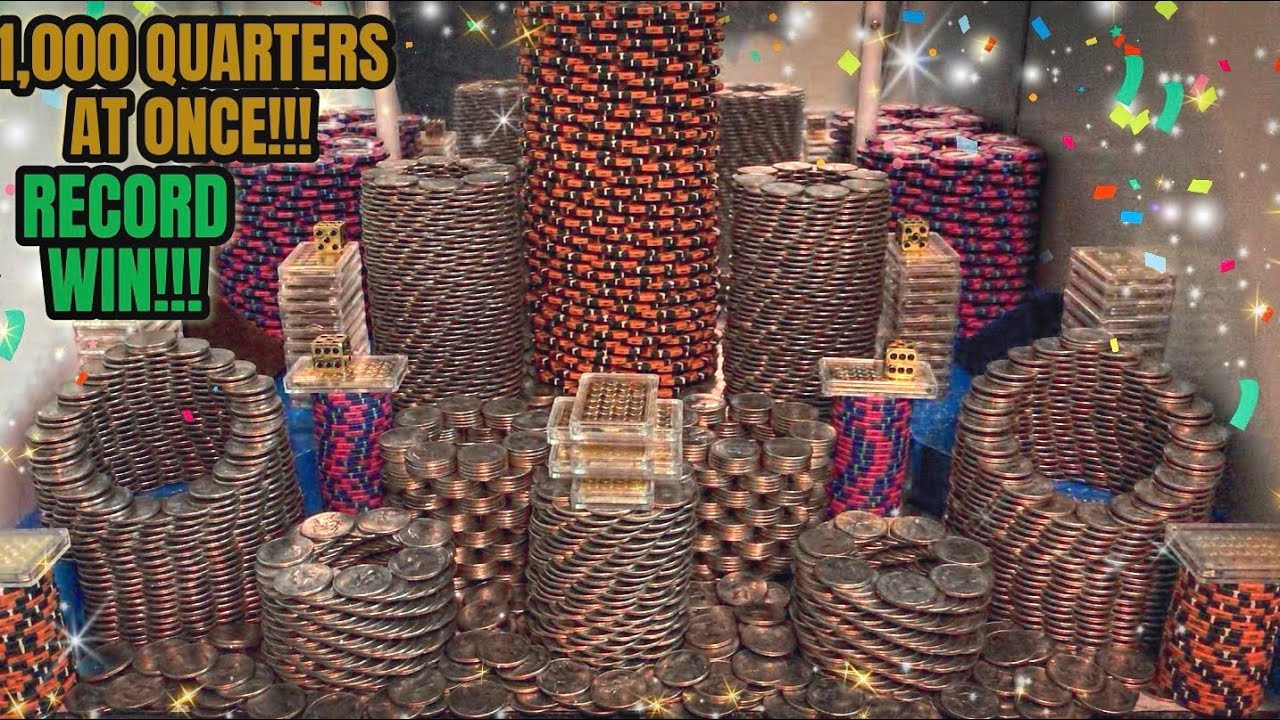 🔵(RECORD WIN) 1,000 QUARTERS AT ONCE!!! HIGH RISK COIN PUSHER $50,000,000 BUY IN!!! (WORLD RECORD)