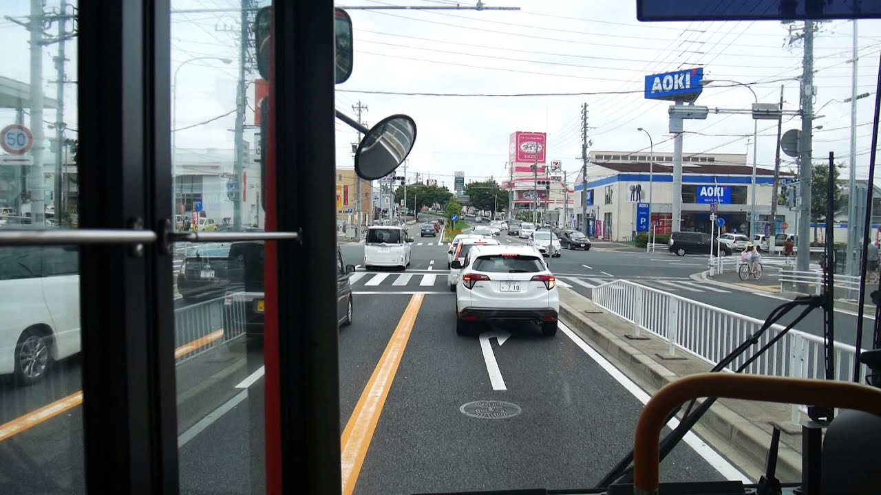 【前面展望】赤池駅～地下鉄徳重～前後駅【名鉄バス_日本縦断中！】