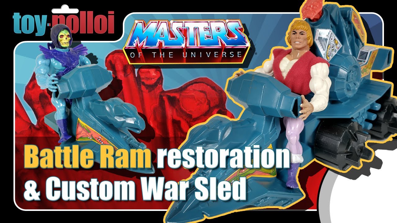 Vintage MOTU Battle Ram restoration + Custom Sky Sled - Toy Polloi