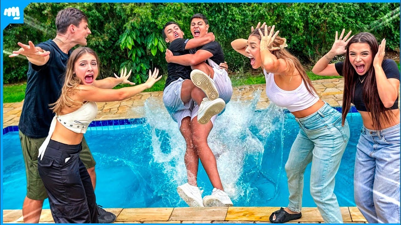 O VINI CAIU NA PISCINA COM O TALARIC0!!