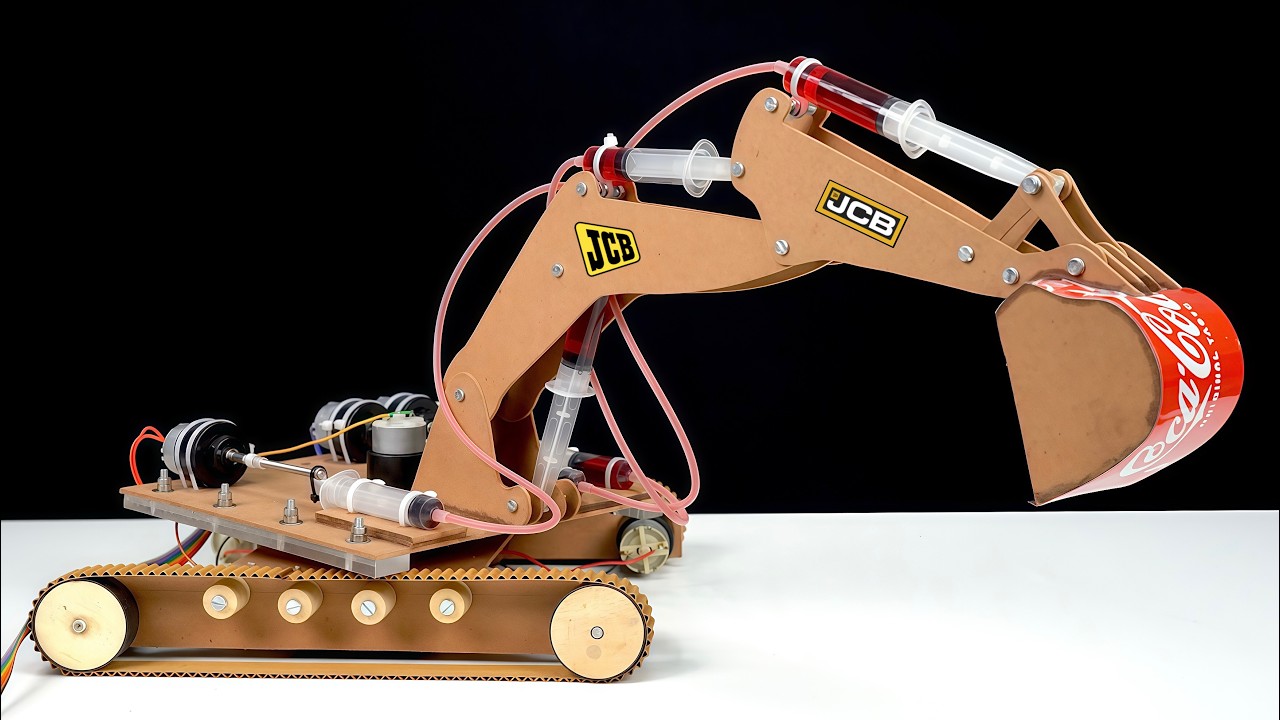 Homemade Remote Control Hydraulic Powered JCB