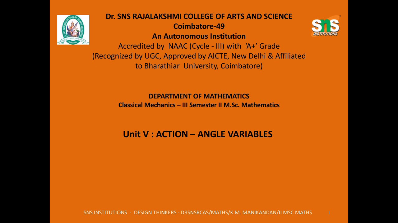 Action - Angle variables