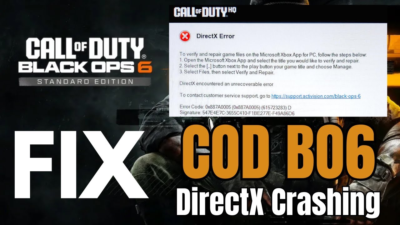 FIX Black Ops 6 DirectX Crashing | BO6 DirectX Error Fix
