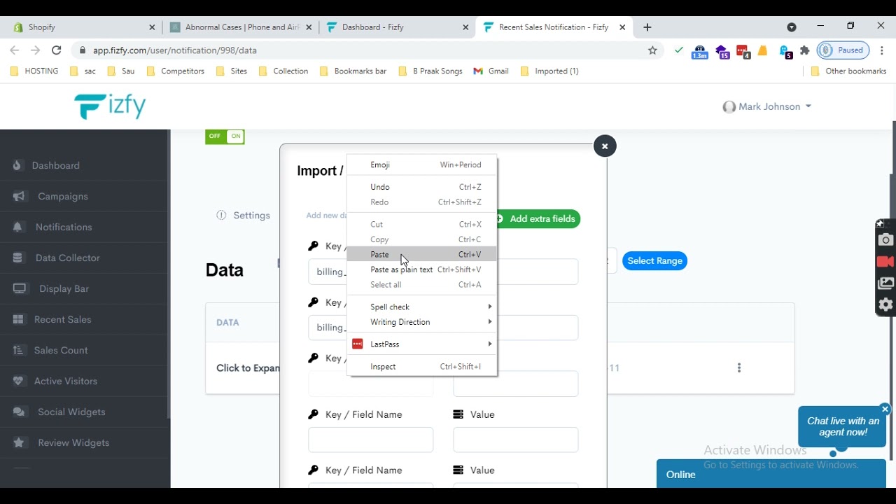 How to Import Recent Sales Notification at Shopify Fizfy