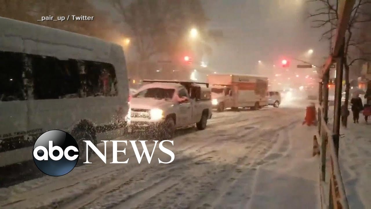 New York-area commuters stranded for hours amid snow